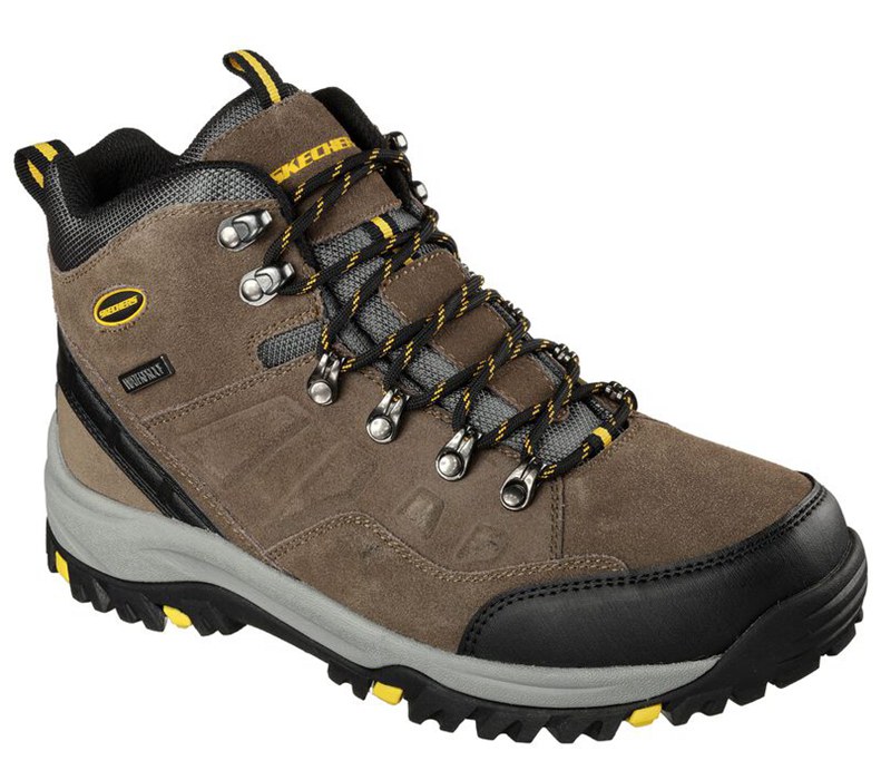 Skechers Relaxed Fit: Relment - Pelmo - Mens Hiking Boots Khaki [AU-QQ8007]